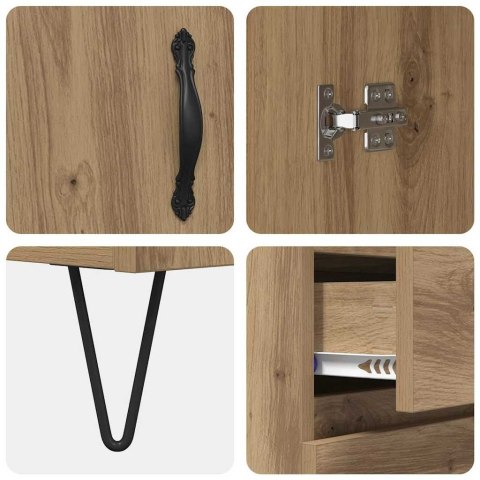 VidaXL Highboard so zásuvkou 2 pcs Remeselný dub Kompozitné drevo