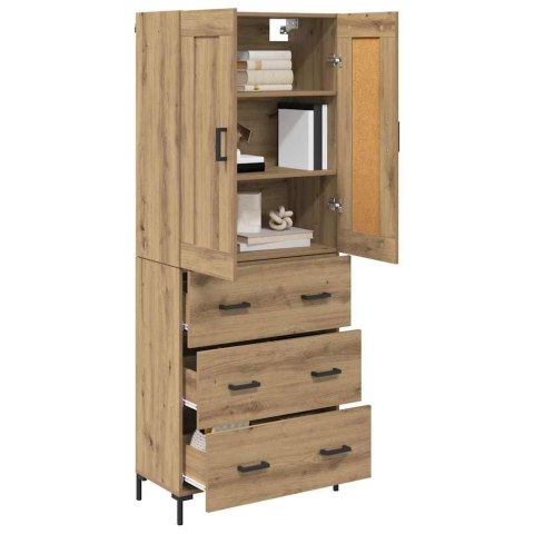VidaXL Highboard so zásuvkou 2 pcs Remeselný dub Kompozitné drevo