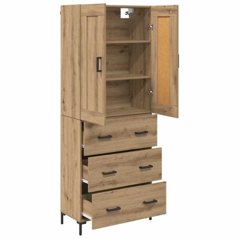 VidaXL Highboard so zásuvkou 2 pcs Remeselný dub Kompozitné drevo