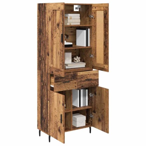 VidaXL Highboard so zásuvkou 2 pcs Staré drevo Kompozitné drevo