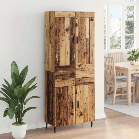 VidaXL Highboard so zásuvkou 2 pcs Staré drevo Kompozitné drevo