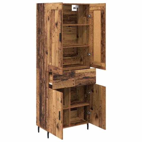 VidaXL Highboard so zásuvkou 2 pcs Staré drevo Kompozitné drevo