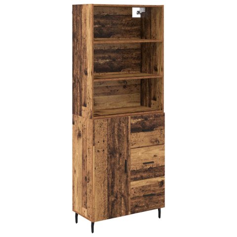 VidaXL Highboard so zásuvkou 2 pcs Staré drevo Kompozitné drevo
