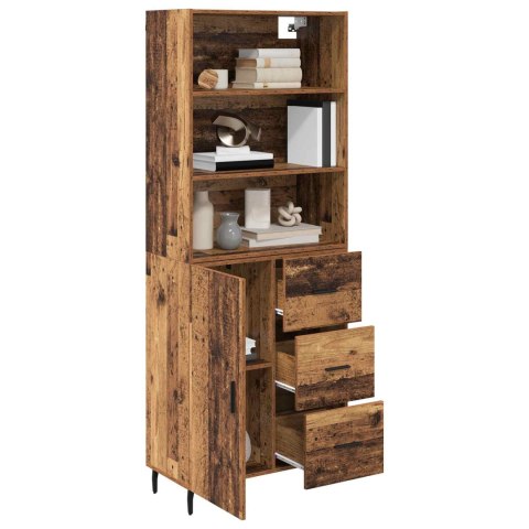 VidaXL Highboard so zásuvkou 2 pcs Staré drevo Kompozitné drevo
