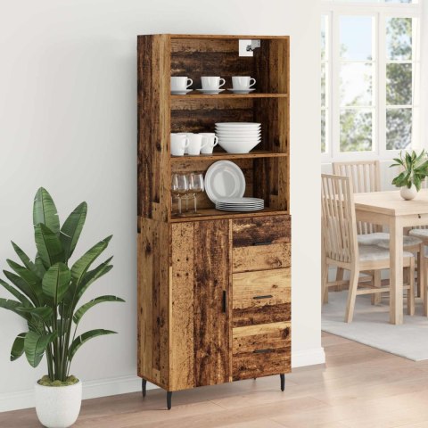 VidaXL Highboard so zásuvkou 2 pcs Staré drevo Kompozitné drevo
