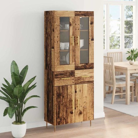 VidaXL Highboard so zásuvkou 2 pcs Staré drevo Kompozitné drevo