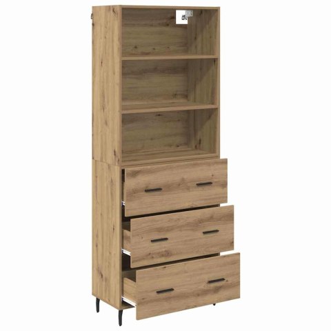 VidaXL Highboard so zásuvkou Remeselný dub 69,5 x 34 x 180 cm