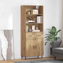 VidaXL Highboard so zásuvkou Remeselný dub 69,5 x 34 x 180 cm