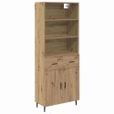 VidaXL Highboard so zásuvkou Remeselný dub 69,5 x 34 x 180 cm