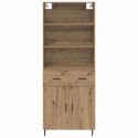 VidaXL Highboard so zásuvkou Remeselný dub 69,5 x 34 x 180 cm