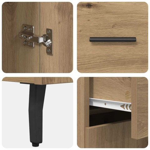 VidaXL Highboard so zásuvkou Remeselný dub 69,5 x 34 x 180 cm