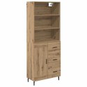 VidaXL Highboard so zásuvkou Remeselný dub 69,5 x 34 x 180 cm