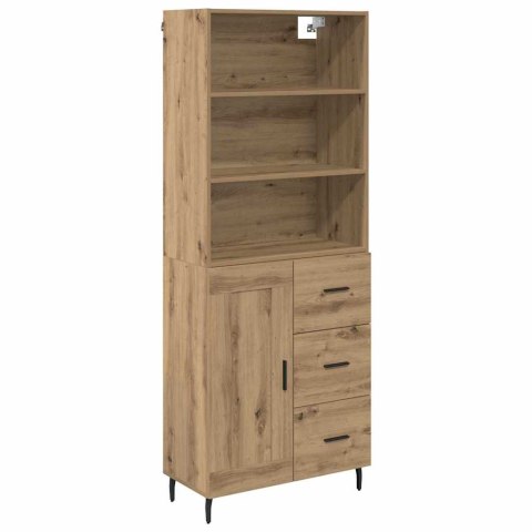VidaXL Highboard so zásuvkou Remeselný dub 69,5 x 34 x 180 cm