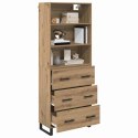 VidaXL Highboard so zásuvkou Remeselný dub 69,5 x 34 x 180 cm