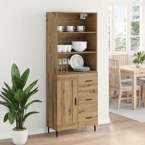 VidaXL Highboard so zásuvkou Remeselný dub 69,5 x 34 x 180 cm