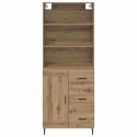 VidaXL Highboard so zásuvkou Remeselný dub 69,5 x 34 x 180 cm
