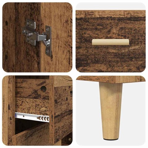 VidaXL Highboard so zásuvkou Staré drevo 69,5 x 34 x 180 cm