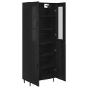 VidaXL Highboard 2 pcs Čierny dub Drevovláknitá doska a sklo