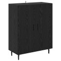VidaXL Highboard 2 pcs Čierny dub Drevovláknitá doska a sklo