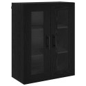 VidaXL Highboard 2 pcs Čierny dub Drevovláknitá doska a sklo