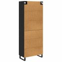 VidaXL Highboard 2 pcs Čierny dub Drevovláknitá doska a sklo