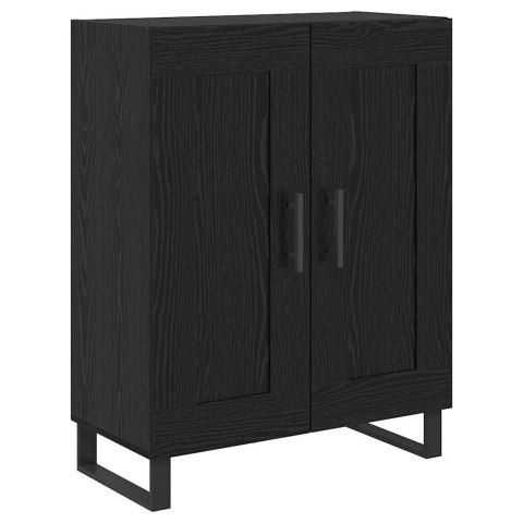 VidaXL Highboard 2 pcs Čierny dub Drevovláknitá doska a sklo
