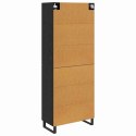 VidaXL Highboard 2 pcs Čierny dub Drevovláknitá doska a sklo