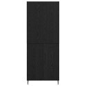 VidaXL Highboard 2 pcs Čierny dub Drevovláknitá doska a sklo
