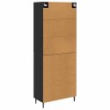VidaXL Highboard 2 pcs Čierny dub Drevovláknitá doska a sklo