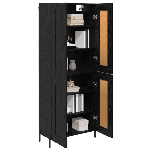 VidaXL Highboard 2 pcs Čierny dub Kompozitné drevo