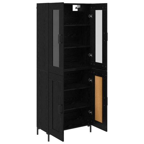 VidaXL Highboard 2 pcs Čierny dub Kompozitné drevo