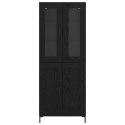 VidaXL Highboard 2 pcs Čierny dub Kompozitné drevo