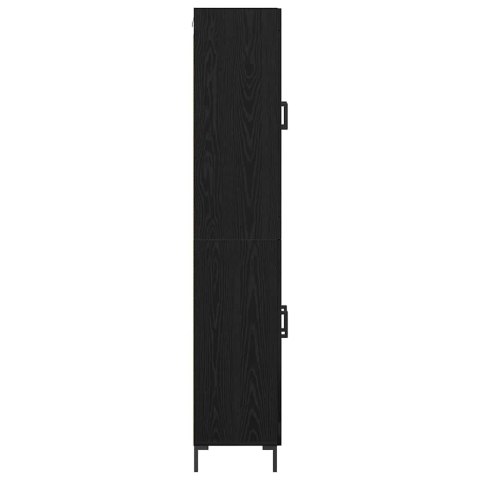 VidaXL Highboard 2 pcs Čierny dub Kompozitné drevo