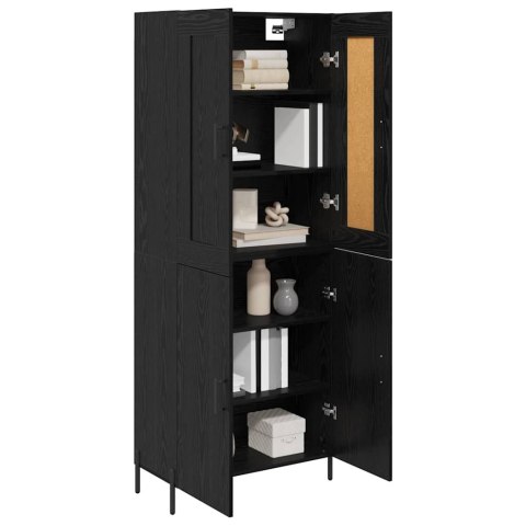 VidaXL Highboard 2 pcs Čierny dub Kompozitné drevo