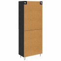 VidaXL Highboard 2 pcs Čierny dub Konštrukčné drevo a sklo