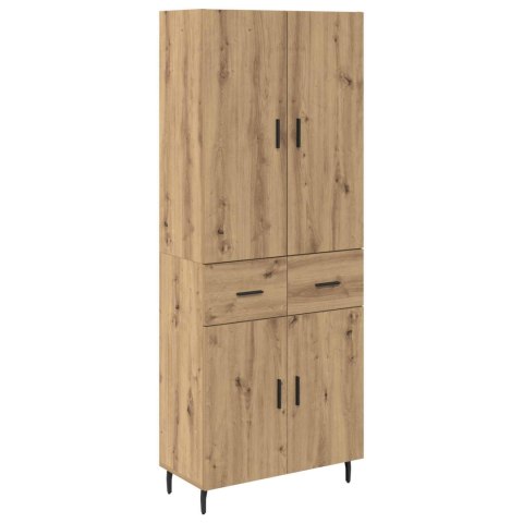 VidaXL Highboard 2 pcs Remeselný dub Drevovláknitá doska a sklo