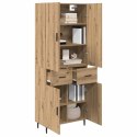VidaXL Highboard 2 pcs Remeselný dub Drevovláknitá doska a sklo