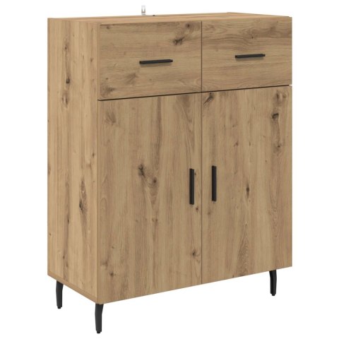 VidaXL Highboard 2 pcs Remeselný dub Drevovláknitá doska a sklo