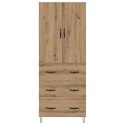 VidaXL Highboard 2 pcs Remeselný dub Konštrukčné drevo a sklo