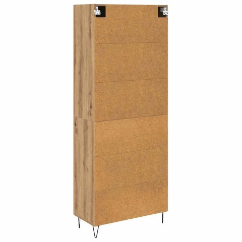 VidaXL Highboard 2 pcs Remeselný dub Konštrukčné drevo a sklo