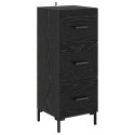 VidaXL Highboard Čierny dub 34,5 x 34 x 180 cm Kompozitné drevo