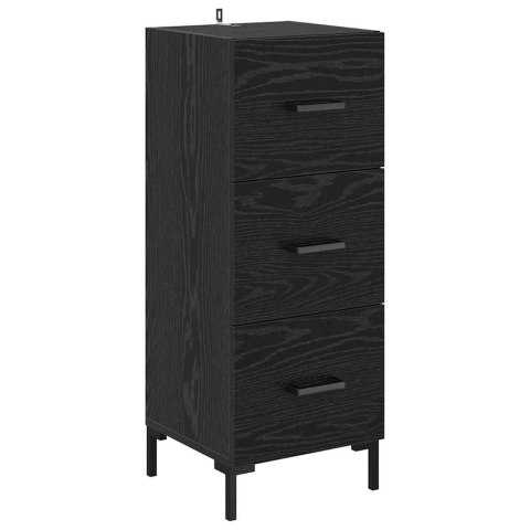 VidaXL Highboard Čierny dub 34,5 x 34 x 180 cm Kompozitné drevo