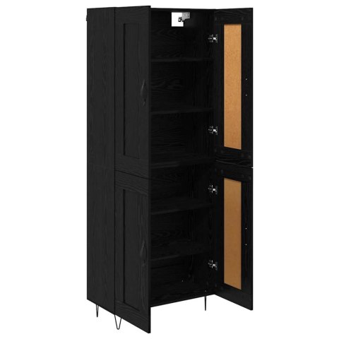 VidaXL Highboard Čierny dub 69,5 x 34 x 180 cm Kompozitné drevo