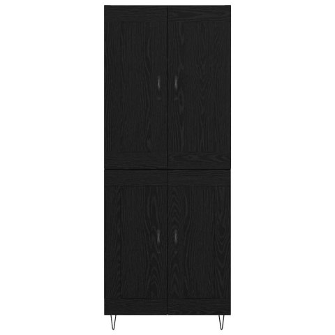 VidaXL Highboard Čierny dub 69,5 x 34 x 180 cm Kompozitné drevo