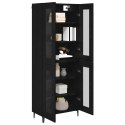 VidaXL Highboard Čierny dub 69,5 x 34 x 180 cm Kompozitné drevo