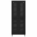 VidaXL Highboard Čierny dub 69,5 x 34 x 180 cm Kompozitné drevo
