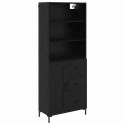 VidaXL Highboard Čierny dub 69,5 x 34 x 180 cm Kompozitné drevo