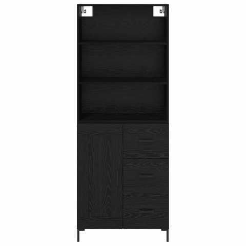 VidaXL Highboard Čierny dub 69,5 x 34 x 180 cm Kompozitné drevo