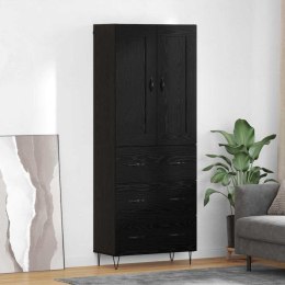 VidaXL Highboard Čierny dub 69,5 x 34 x 180 cm Kompozitné drevo
