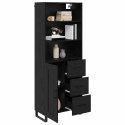 VidaXL Highboard Čierny dub 69,5 x 34 x 180 cm Kompozitné drevo
